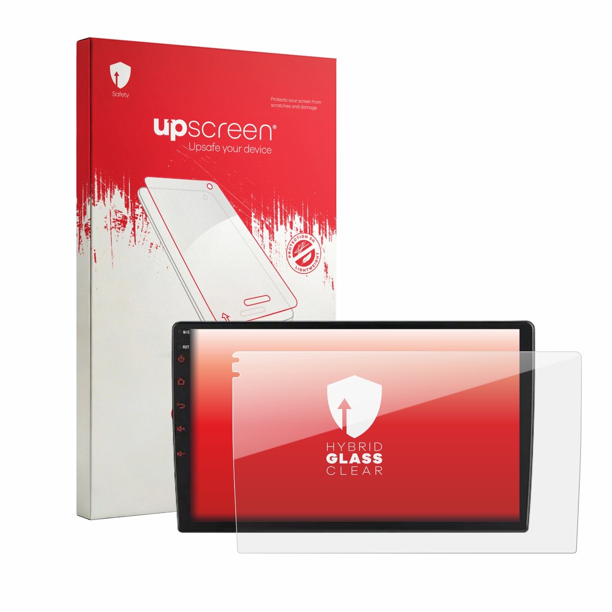 upscreen - Screenprotector voor Junsun V1 Plus 9" - Folie Beschermfolie Beschermglas transparant