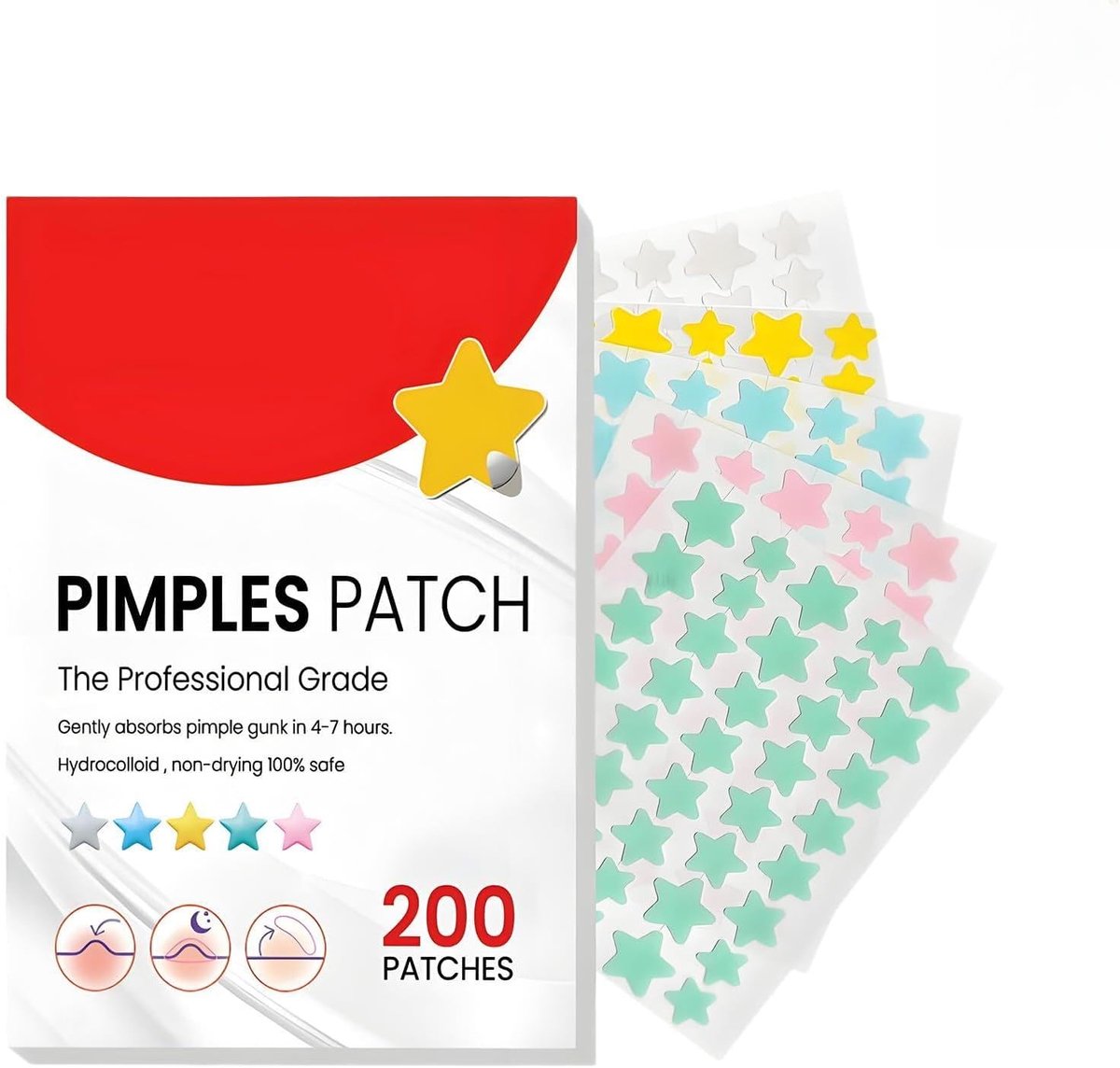 Miracle Overnight Spot Cover - Hydrocolloïde acnepleisters voor het gezicht, Magic Patch, puistjes en oneffenheden, dikker en extra hechtend, acne absorberende pleisters