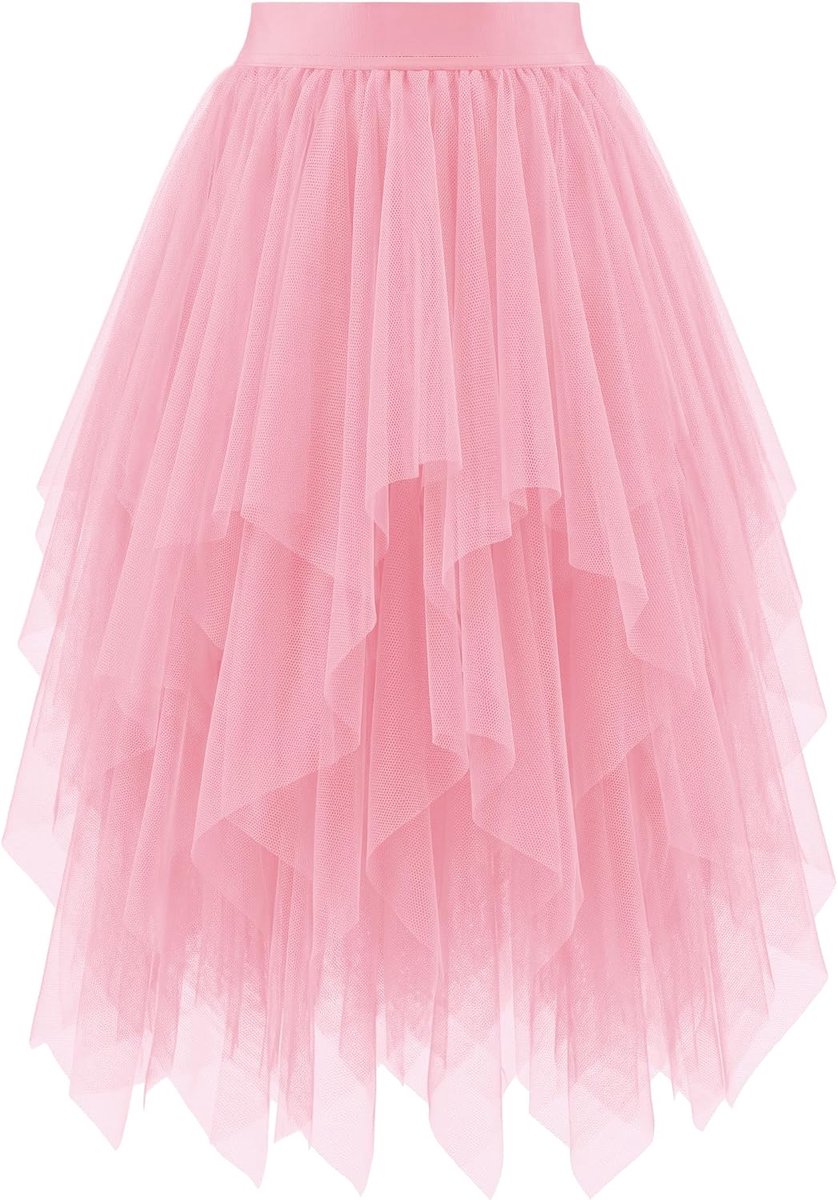 Rokken voor Vrouwen - Trendy Elastische Taille Asymmetrische Tutu Homecoming Halloween A-Lijn Rok