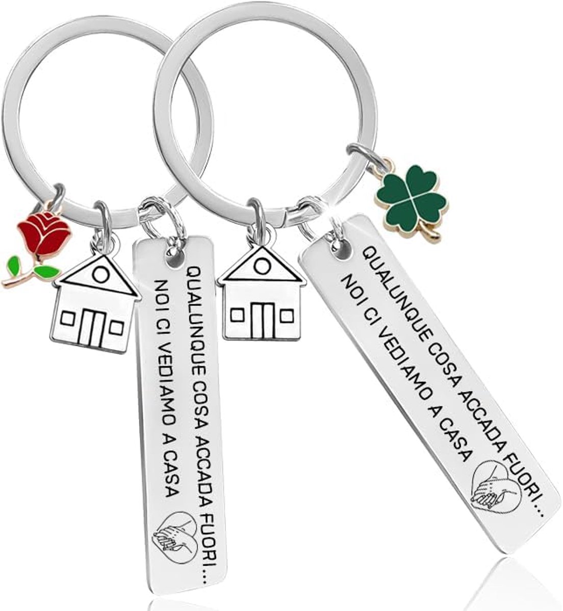 Cadeau voor koppels, voor eigenaren, housewarming, schattig huis, uniseks sleutelhanger, wij zien onszelf thuis voor koppels, leuke huissleutels, housewarmingscadeau voor vrouw
