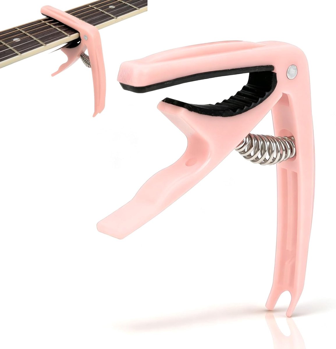Gitaren Capo - Universeel 6-snarig - Veer - Voor akoestische gitaar en ukulele
