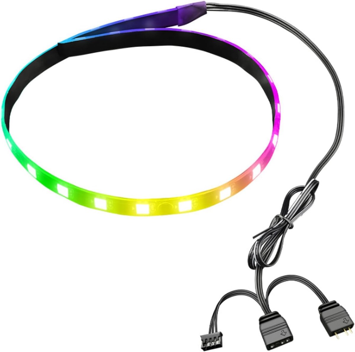 Magnetische LED-strips 15,7" - 5V adresserbare RGB LED-lampen - Aura SYNC compatibel - 365 lichteffecten - Verlichting voor pc-huisvesting