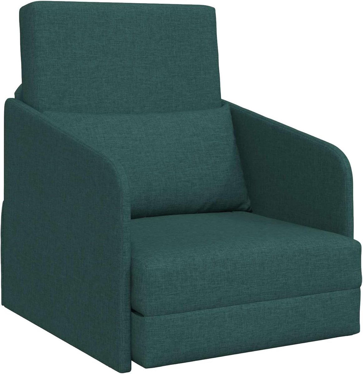 Vloer, slaapbank, 2-in-1, donkergroen, 65 x 80 x 83 cm, stof, dagbed, slaapbank, logeerbed, voor woonkamer, kantoor, logeerkamer, kleine ruimtes, 4106641