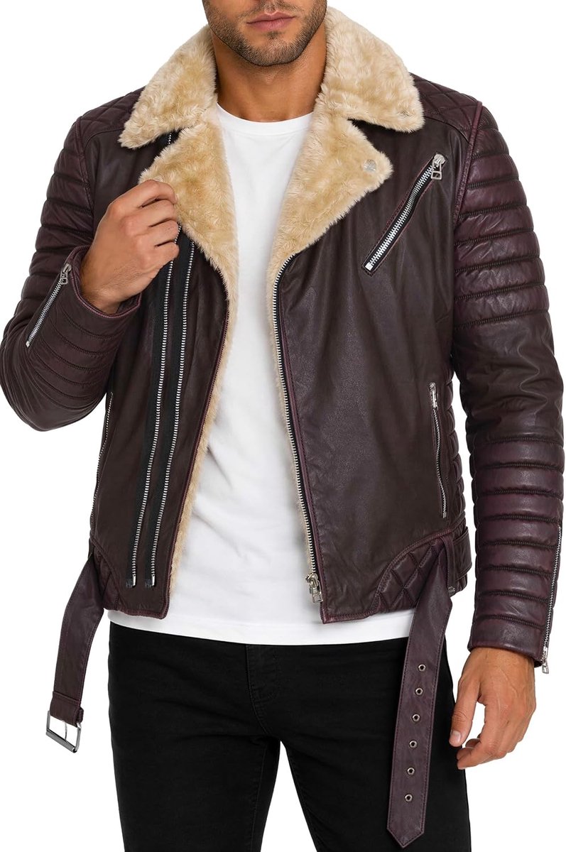 Heren Jas Leer Kunstleer Biker Bomber Urban Look Ritsdetails