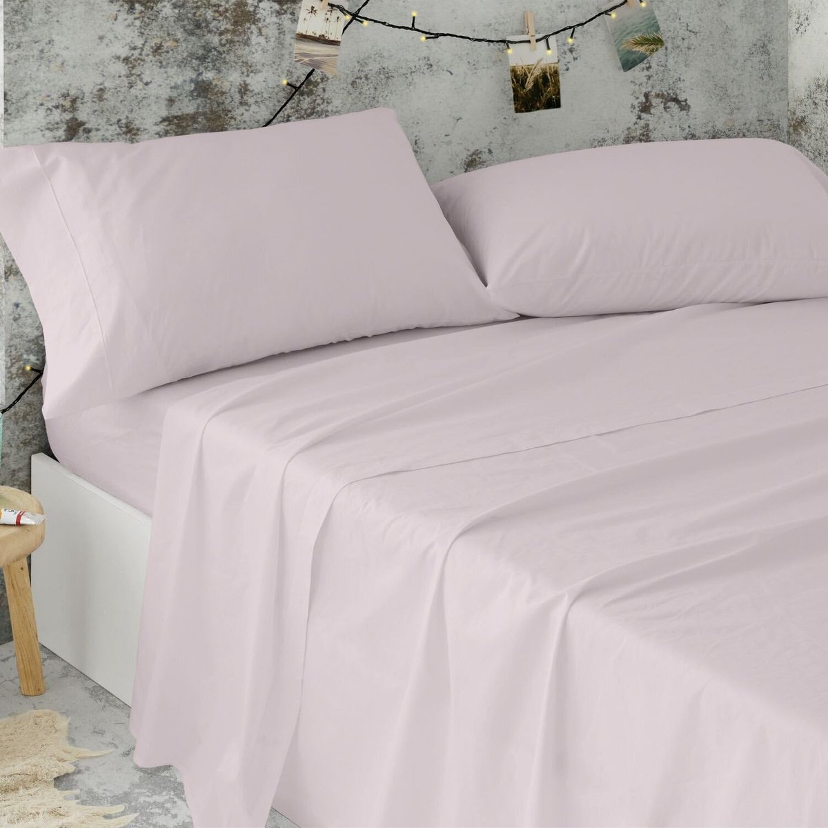 Blanco Gastvriendschap Beddengoed | Beddengoedset 120 x 190/200 | Beddengoed van katoen/polyester | gemakkelijk te strijken | kleur nude roze | in verschillende maten verkrijgbaar