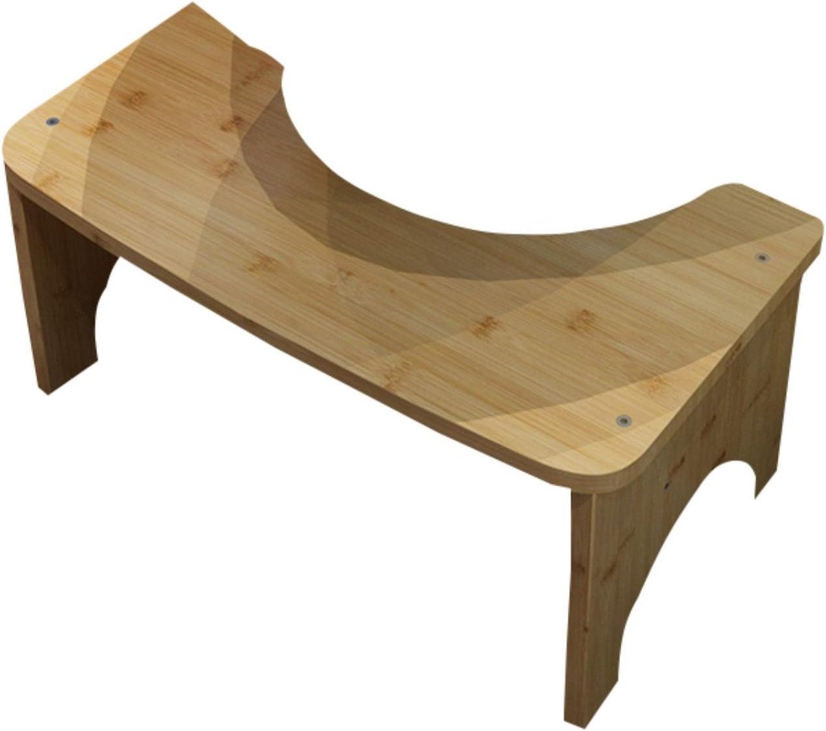 Houten Badkamer Hurken Stro Verdikt Antislip Wc Foot Kruk Goed Zittend Houding Voetsteun 39x16.5x22cm (Color : Natural)