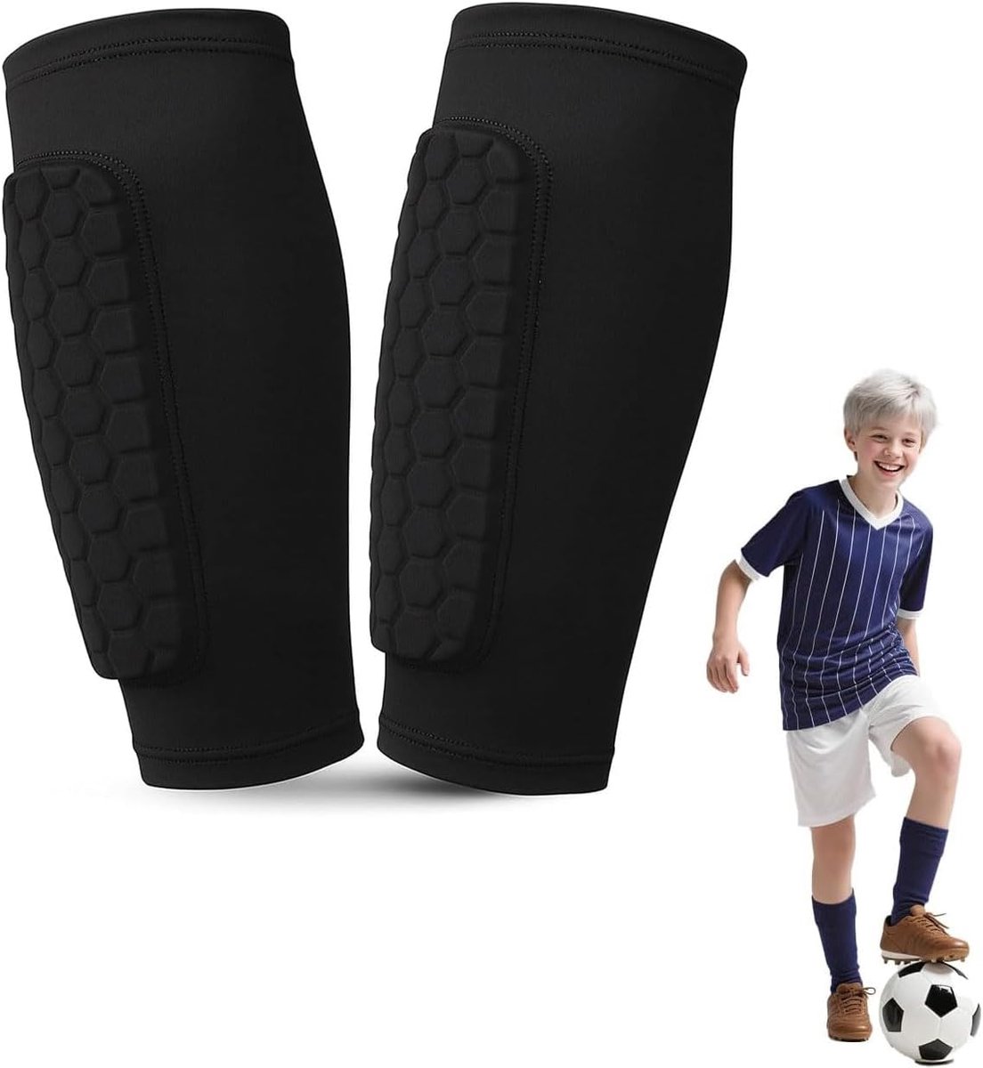 Scheenbeschermers voor voetbalkinderen, scheenbeschermers, scheenbeschermers voor kinderen, voetbalbescherming, anti-botsing, ter voorkoming van botsingen voor voetbal, basketbal, volleybal, 1