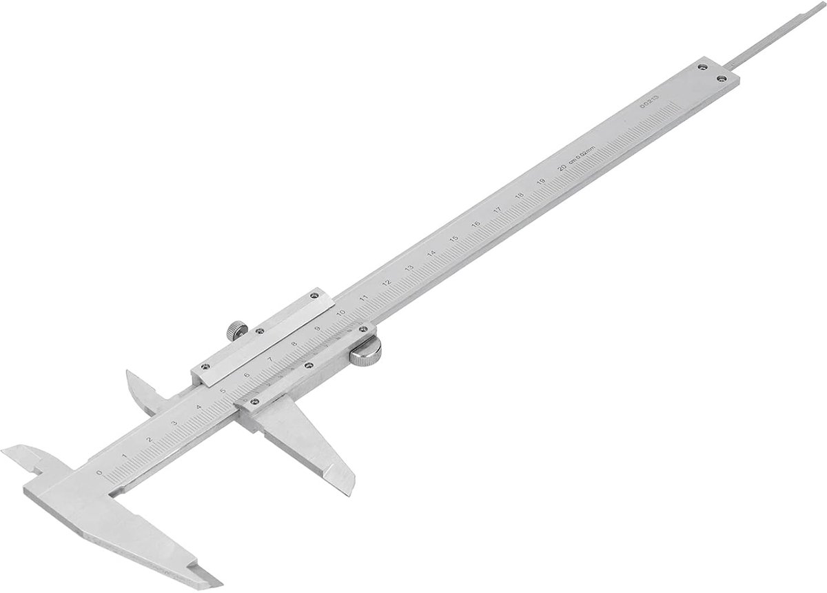 Schuifmaat met Hoge Koolstofstalen Schuifmaat, Meetgereedschap Schuifmaat, voor Precisiemetingen Stabiel Werken(0-200mm)
