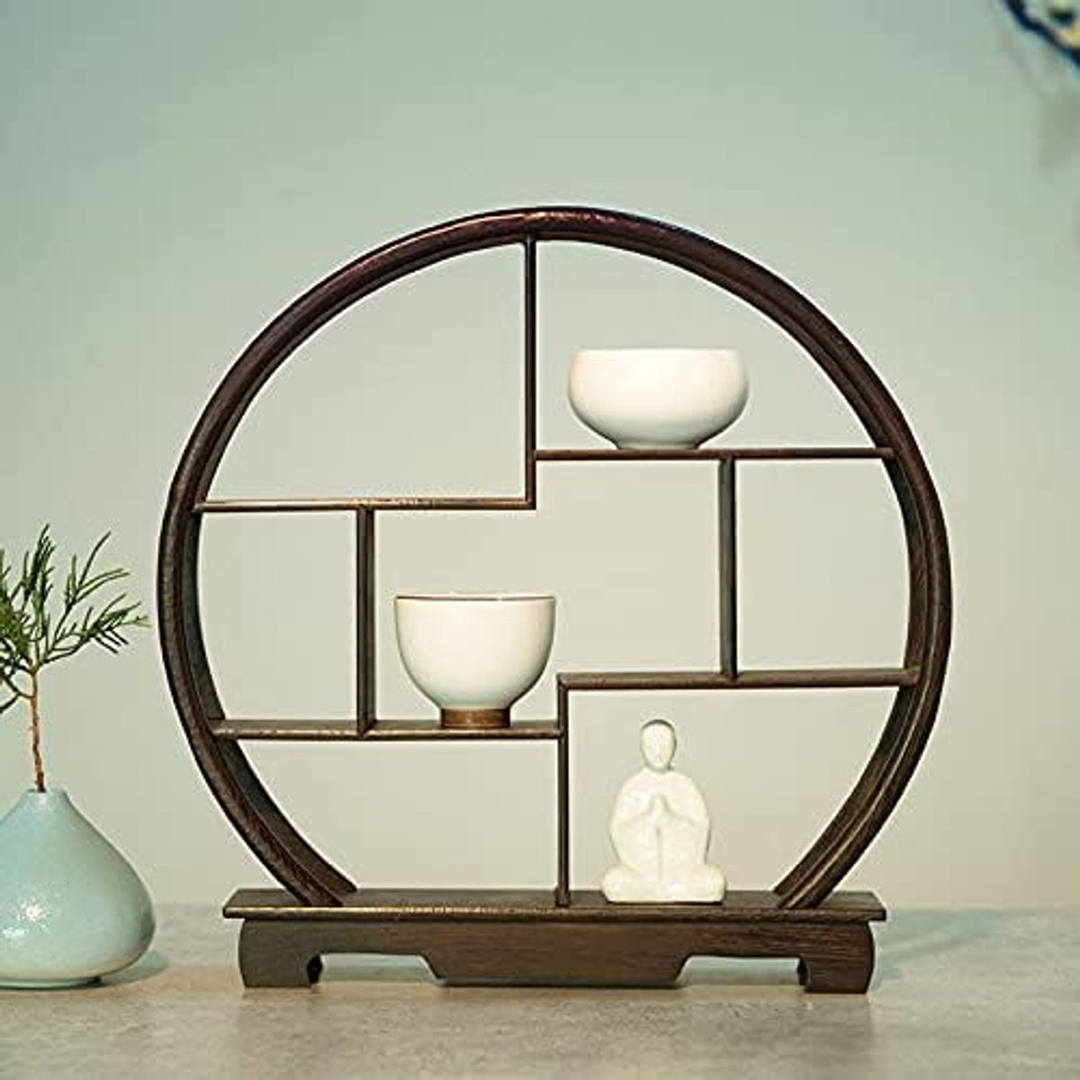 Ronde Display Stand Rack Woondecoratie Handwerk Klein beeldje Standbeeld Toon ornamenten Plank