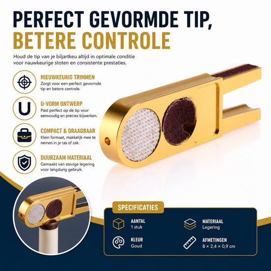 BukkitBow - Biljartkeu Tip Trimmer - Pool en Snooker Keu Shaper - Biljart Accessoire van Merkloos — afbeelding 3