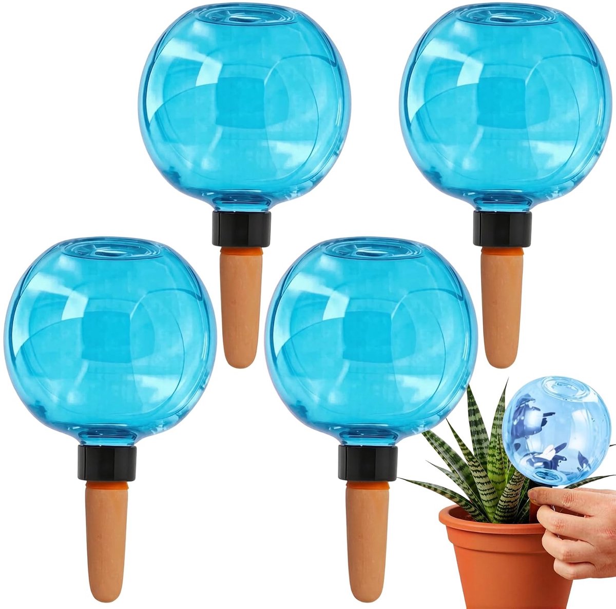 4 stuks 750 ml automatische irrigatieballen planten (blauw)