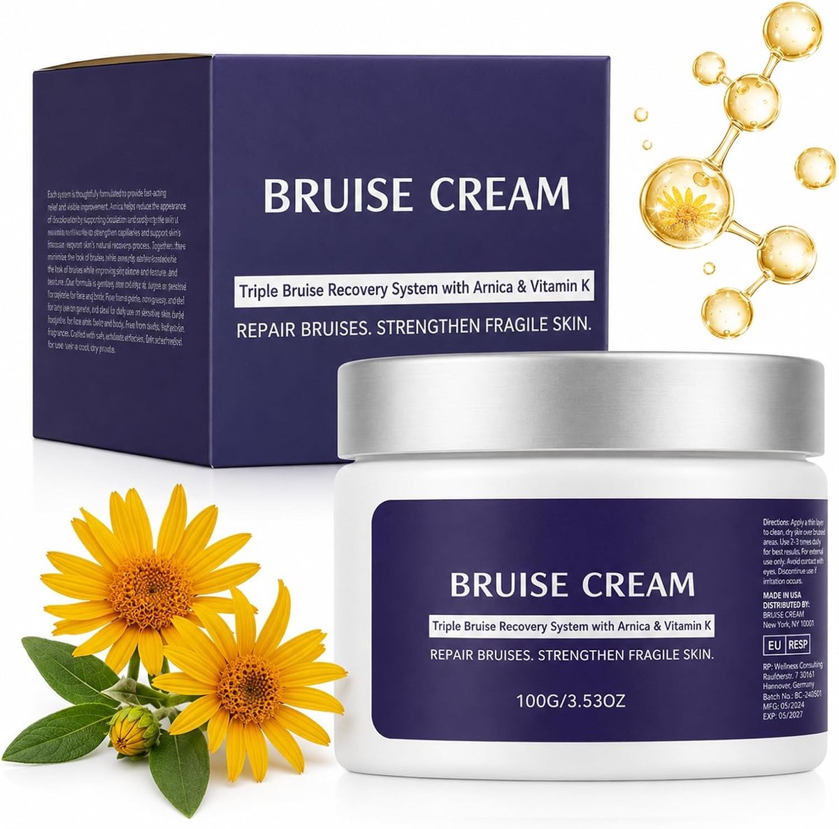 Huidversterkende crème, vochtinbrengende crème, derma relief
