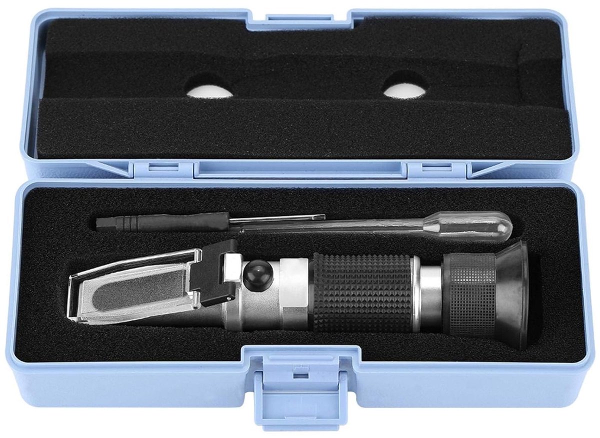 Refractometer, Honing Vocht & Brix & Baume Drie-in-een Gebruik Suikergehalte Tester Is Geschikt Voor Honing/Ahornsiroop & Melasse Bijenteelt Producten