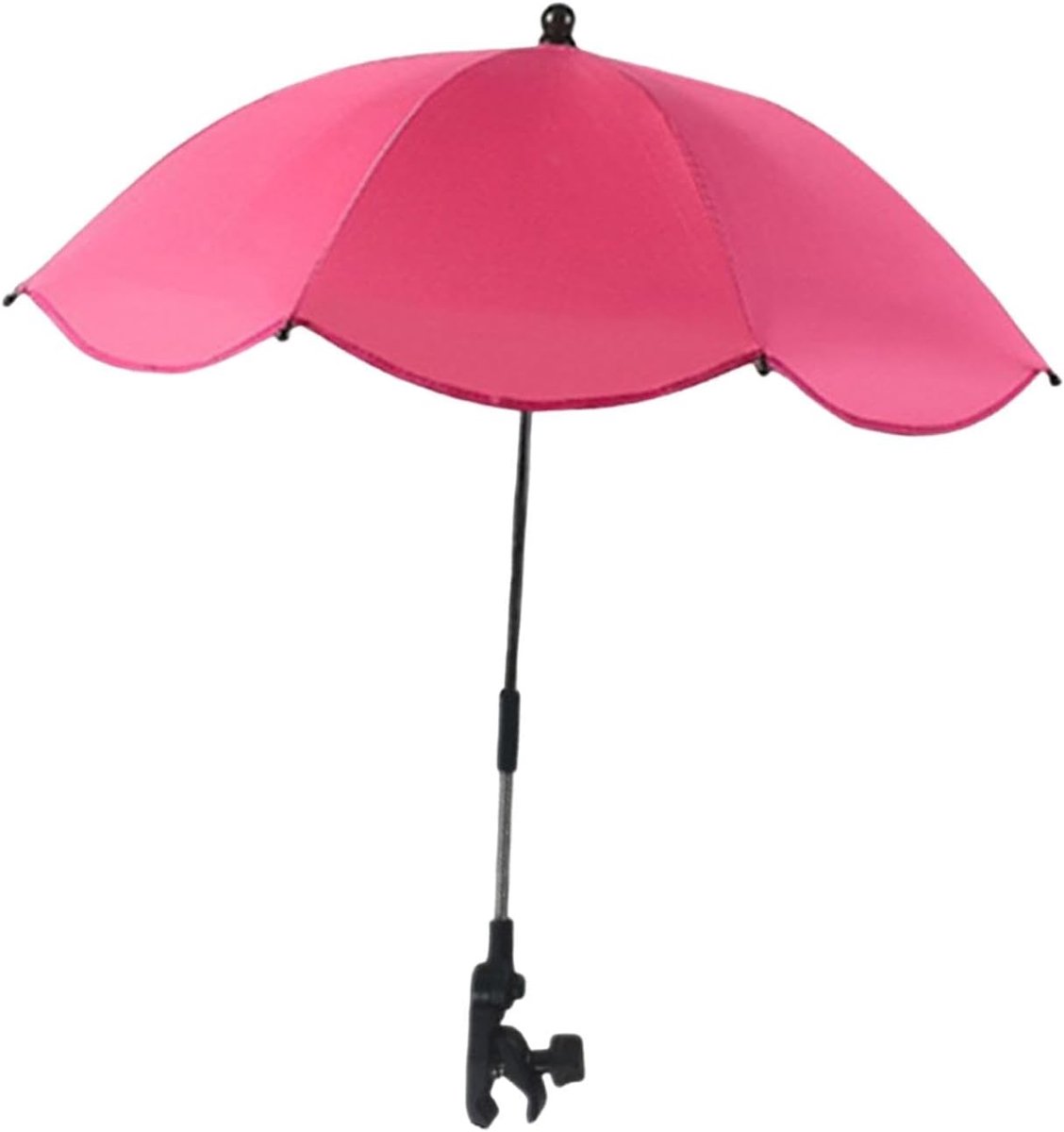 Zonnescherm voor kinderwagen met kliksluiting – 362° UV-bescherming, waterdicht, universeel zonnescherm voor kinderwagen-87*66cm,Roze