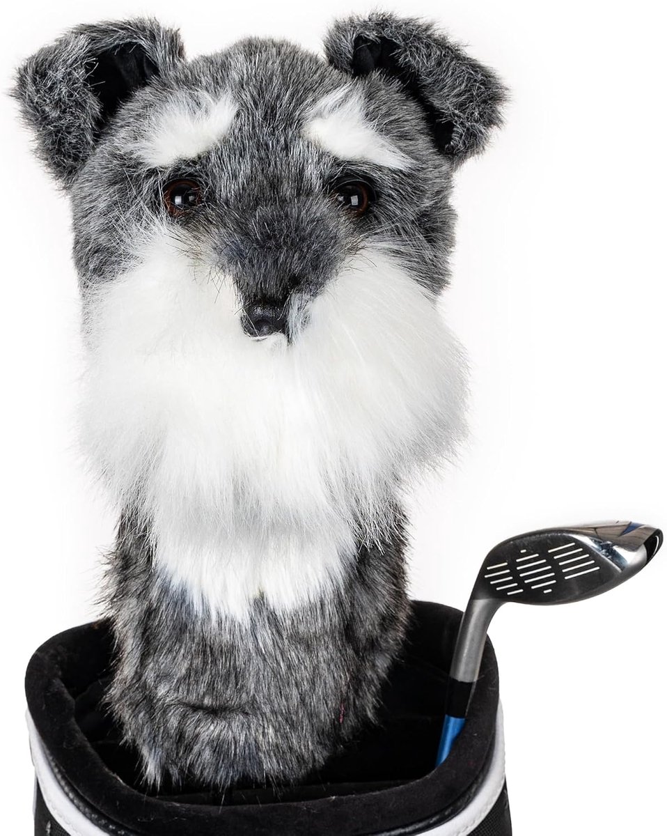 Unisex's Schnauzer nieuwigheid hoofd cover-grijs, 0