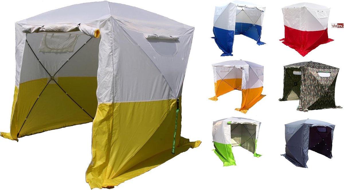 Vistent voor 2 personen, karpertent, weerbestendige tent zonder bodem, camouflage, in 30 seconden alleen opgezet en gedemonteerd