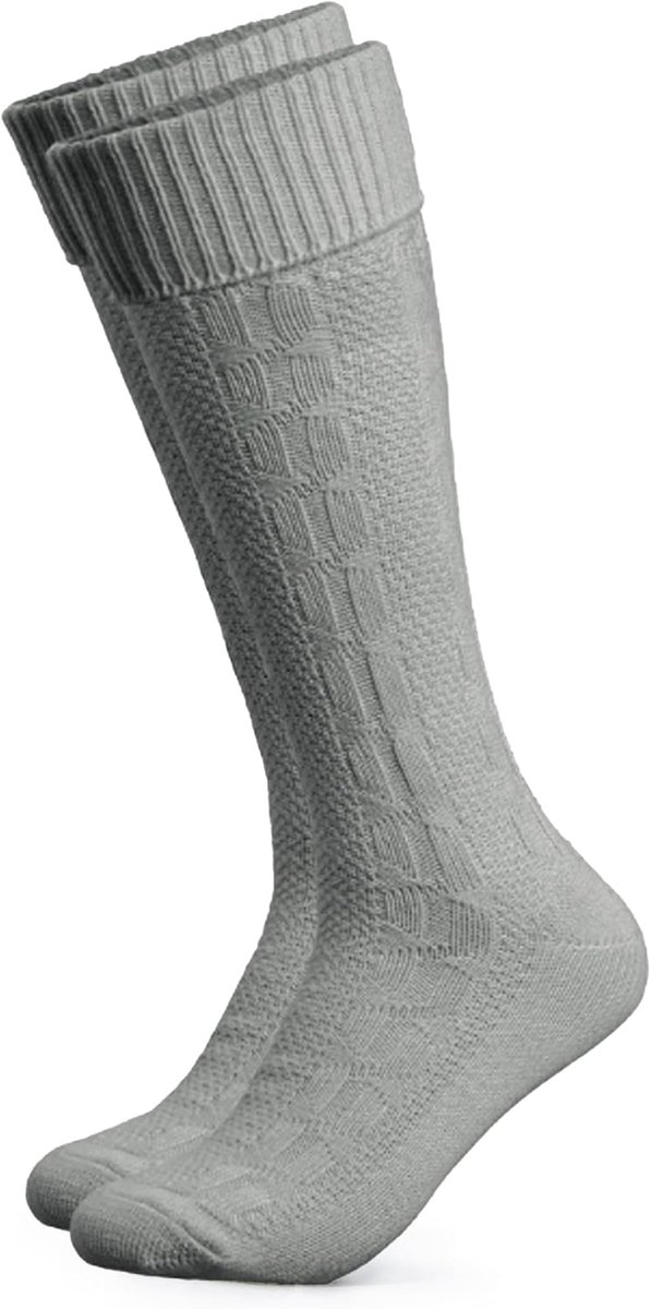Lange Traditionele Beierse Sokken pak van 1 (model: Silberdistel)