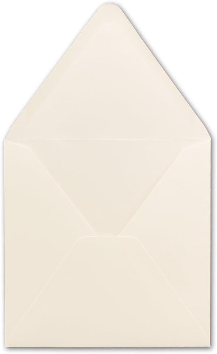 50 vierkante enveloppen, crème, 15,0 x 15,0 cm, 120 g/m², nat lijmen, postenveloppen zonder venster, ideaal voor Kerstmis, wenskaarten, uitnodigingen van je Glüxx-Agent