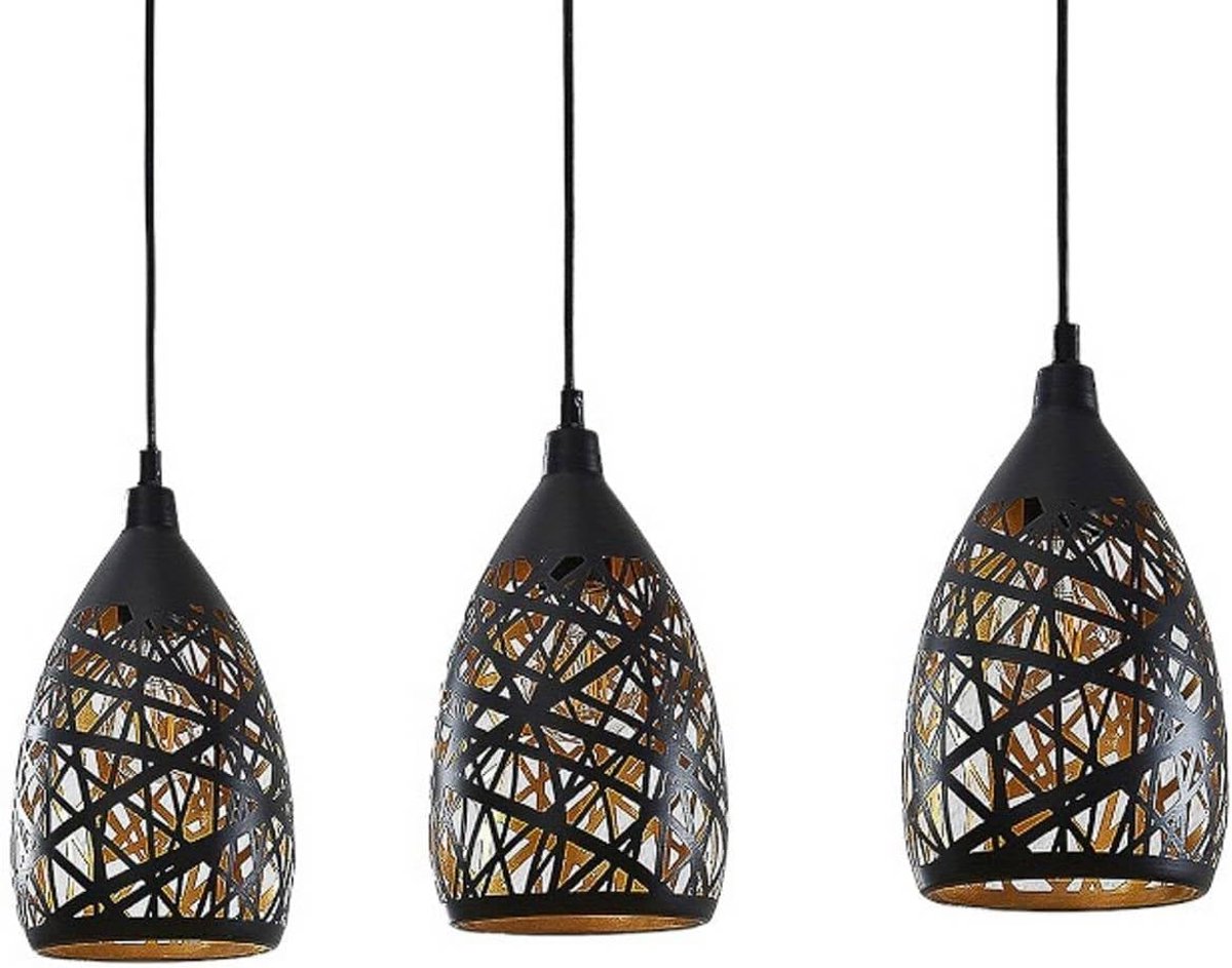 Hanglamp 'Marcello' (modern) in Zwart uit overige metaal o.a. voor woon-/ eetkamer - Pendellamp, hangverlichting, eettafel lamp