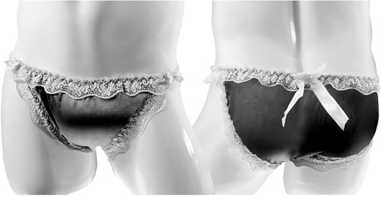 Tanga van satijn, kant voor heren, sexy ondergoed, string slips, ondergoed voor heren — afbeelding 3