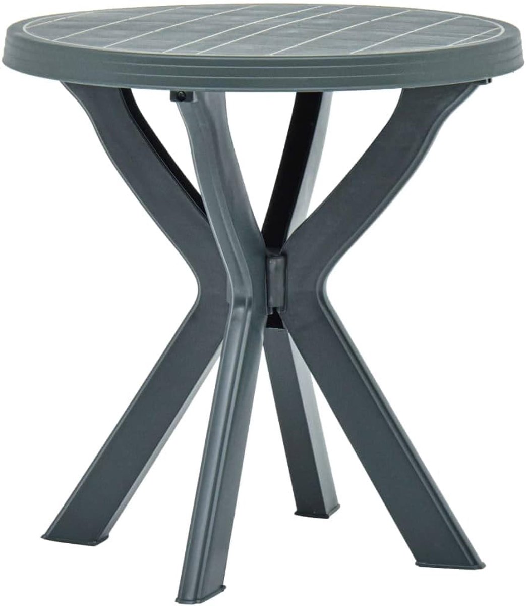 Ingeklapte tuintafel bistrotafel tafel tafel 70 x 72 cm (diameter x hoogte), weerbestendig, kunststof, groen