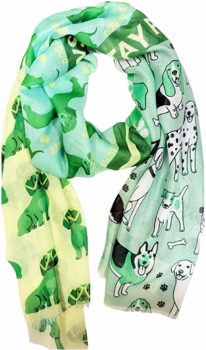 Zijden Hond Teckel Poot Fashion Lente Sjaals Zomer Herfst Halsdoek Overgangssjaal Kleurverloop Stola Doek Zijde Hond
