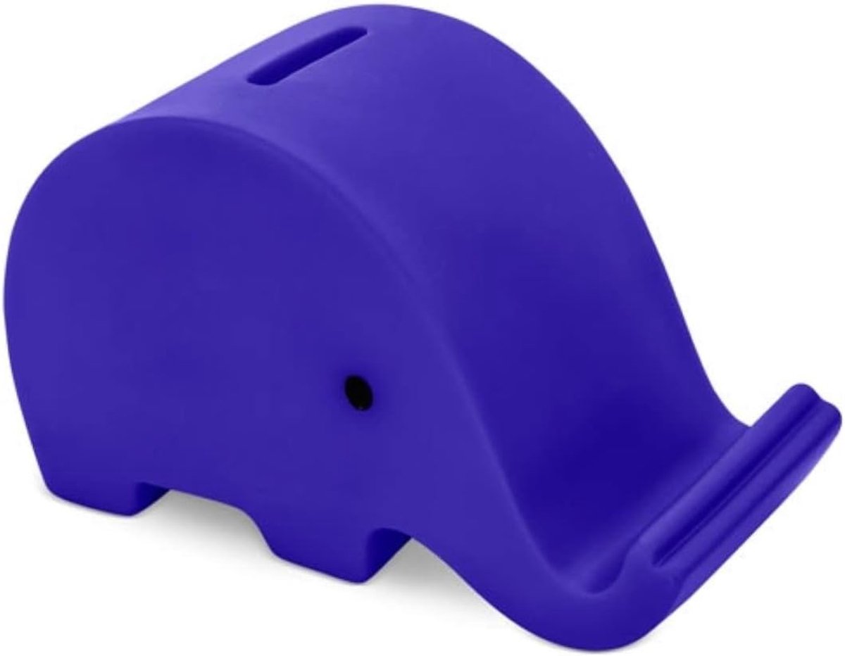 Spaarpot varkentje olifant gemaakt van PVC met zacht lichaam in levendige kleuren. Originele kleine spaarpot voor kinderen met stop. Spaarpot reis licht en robuust (blauw)
