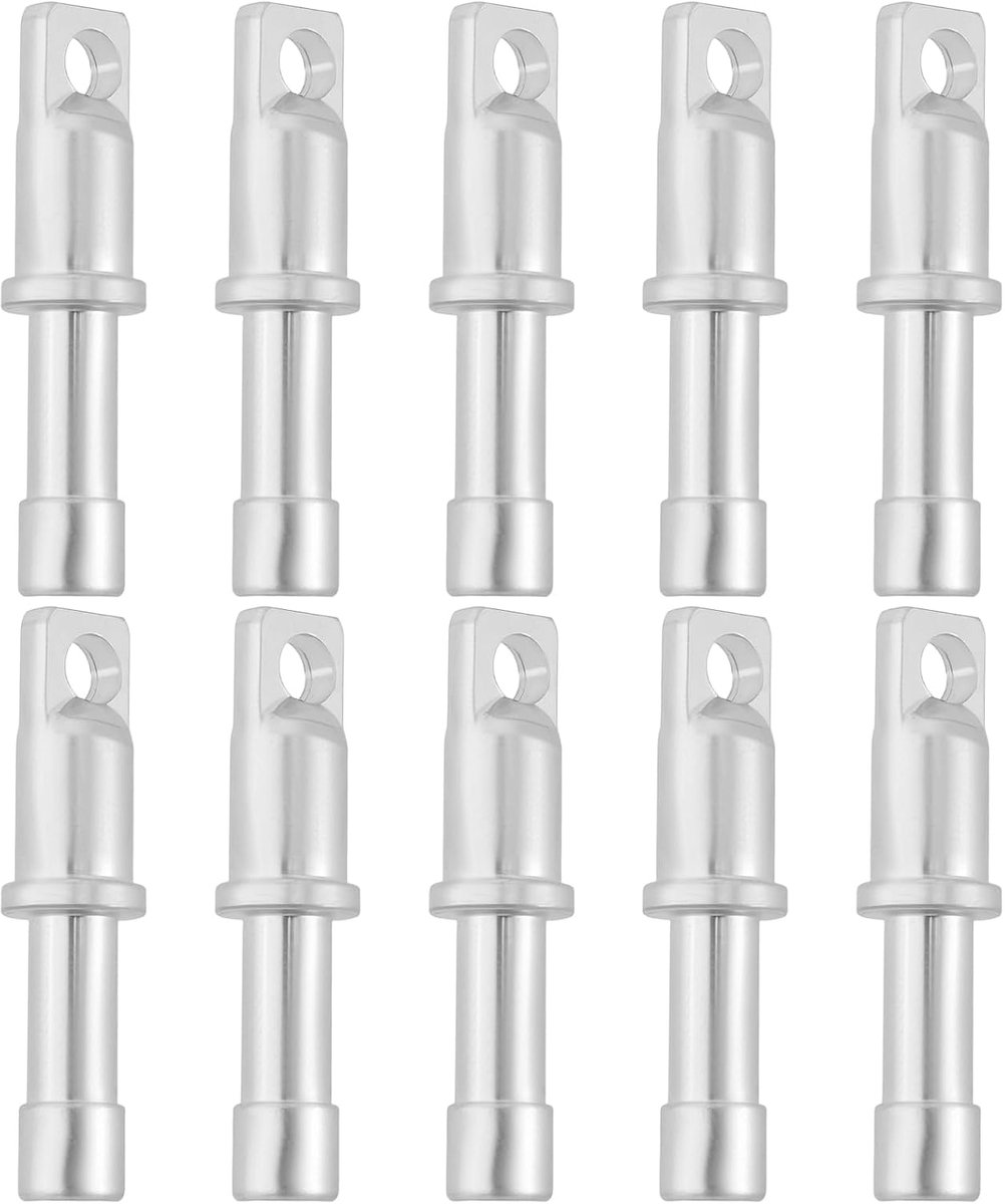 10 Stuks Tentpaal Eindstop Aluminiumlegering voor 8,5 mm Tentpaal Zilver