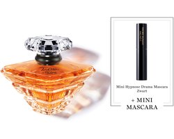 Lancôme Trésor Parfum voor dames + Cadeau - Trésor Eau de Parfum 100ml & Mini Hypnose Drama Mascara Zwart 2ml Reiseformaat - Bloemige Damesparfum & Travel Size Mascara - Totaal 102ml