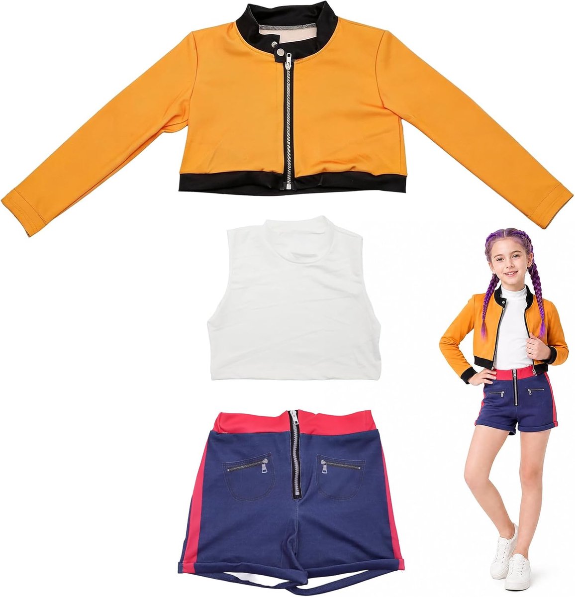 kostuum outfits, Halloween carnaval kostuum, geel-110