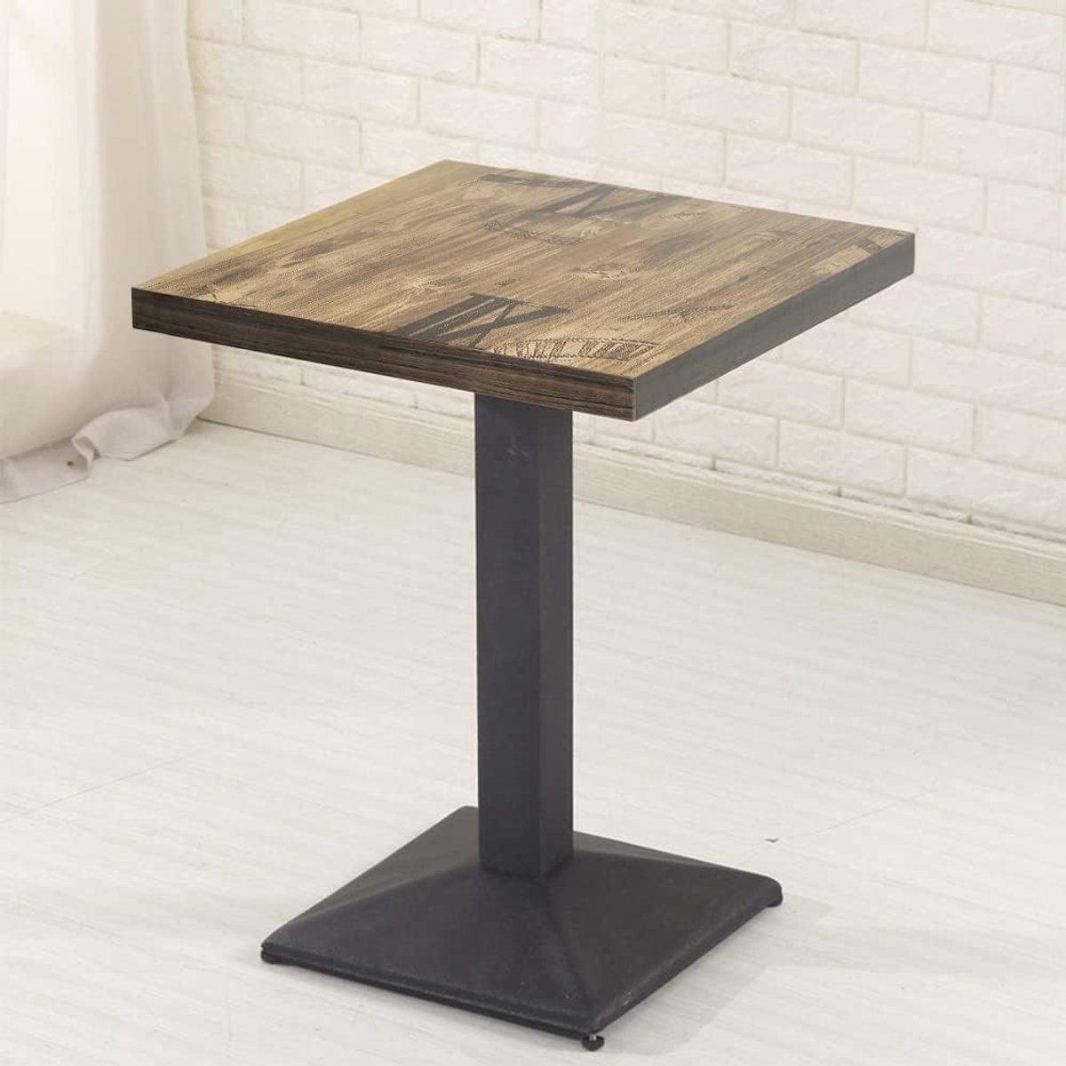 Eettafel, salontafel, tuintafel, woonkamertafel, theetafel, bijzettafel, vintage in Europese stijl, 60 x 60 x 75 cm (A)