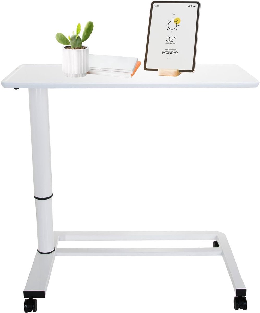 Hjh OFFICE Zit-sta bureau STAND II MDF-board, stalen frame Wit