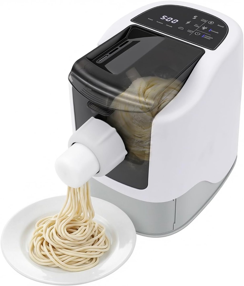 Pastamachine, professionele 13 sets messenvorm, elektrische pastamachine, volautomatische pastamaker, spaghetti voor glutenvrije en volkorennoedels