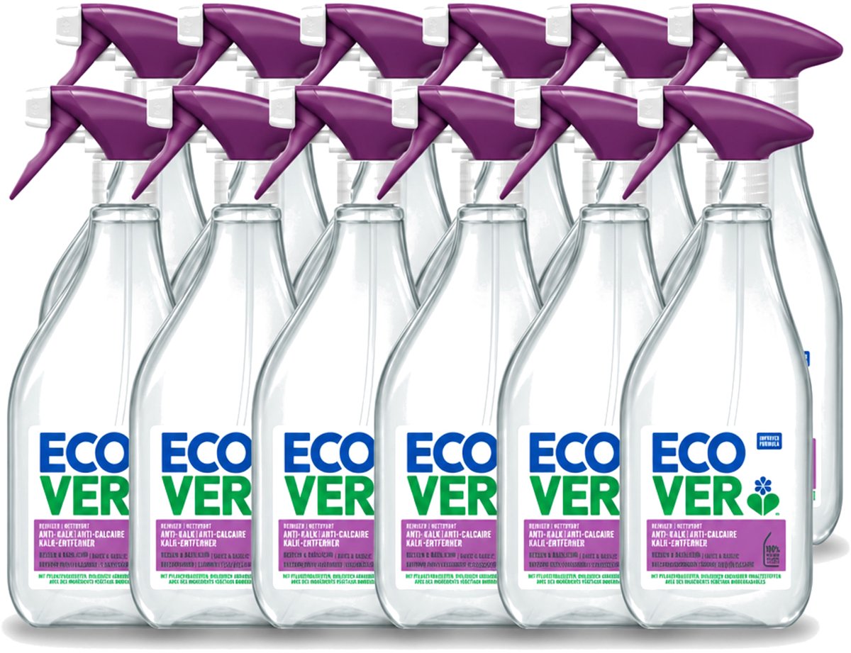 12 x Ecover - Kalkreiniger - Bessen & Basilicum - 500 ml - Voordeelverpakking - 12 stuks