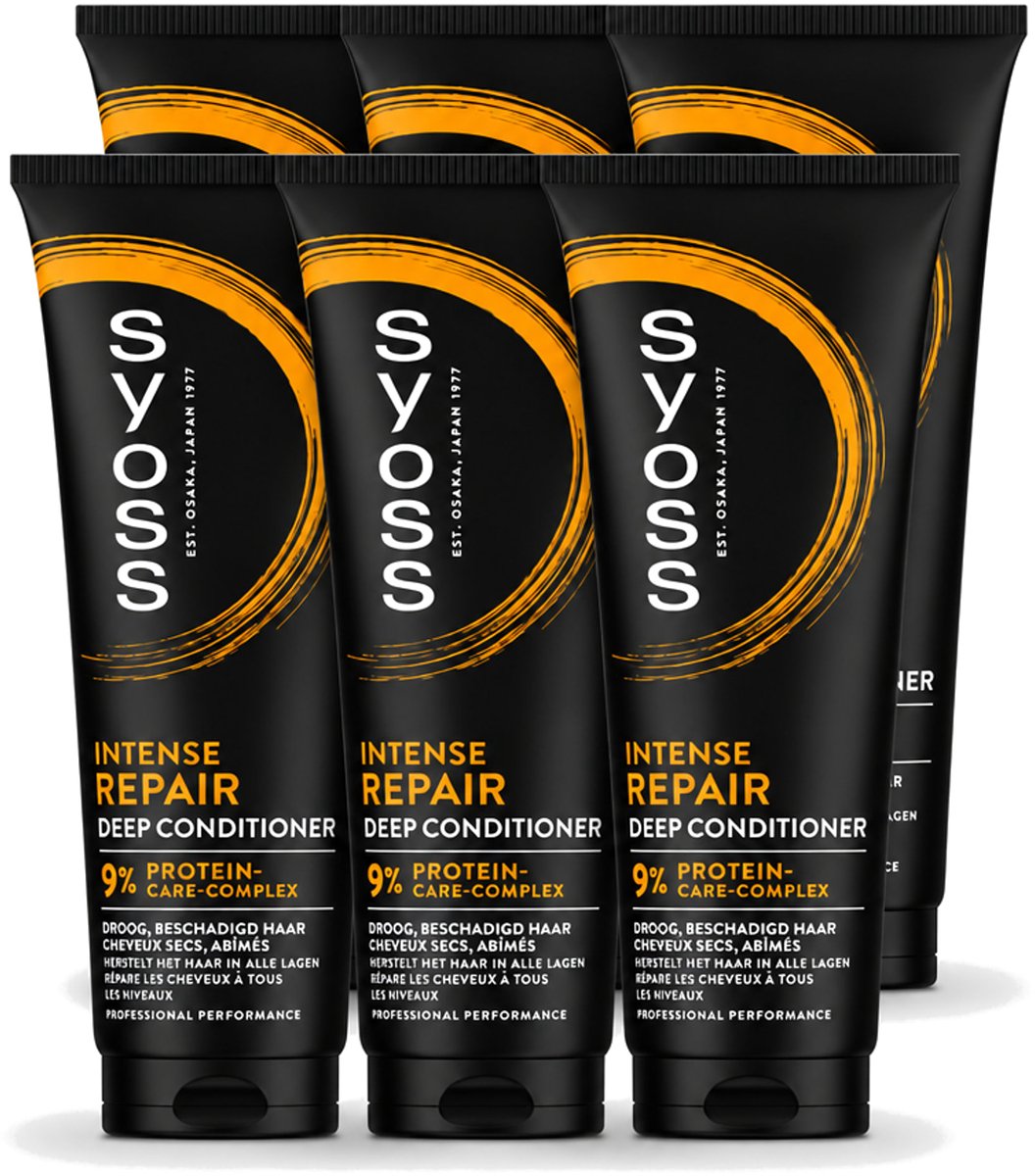 6 x Syoss - Intense Repair - Deep Conditioner - Herstelt & Versterkt - 250 ml - Voordeelverpakking - 6 stuks