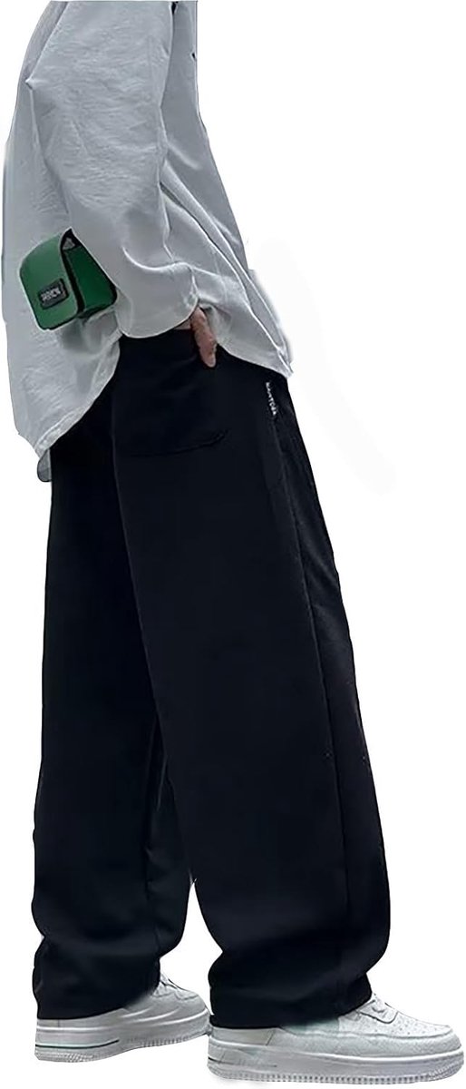 Broek met trekkoord, elastische joggingbroek, actieve joggingbroek, fleece, sportieve, warme broek met zakken voor vrije tijd en school