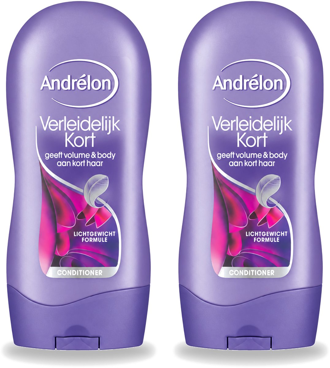 2 x Andrélon - Verleidelijk Kort - Conditioner - Voor Kort Haar - 300 ml - Bulkverpakking - 2 stuks