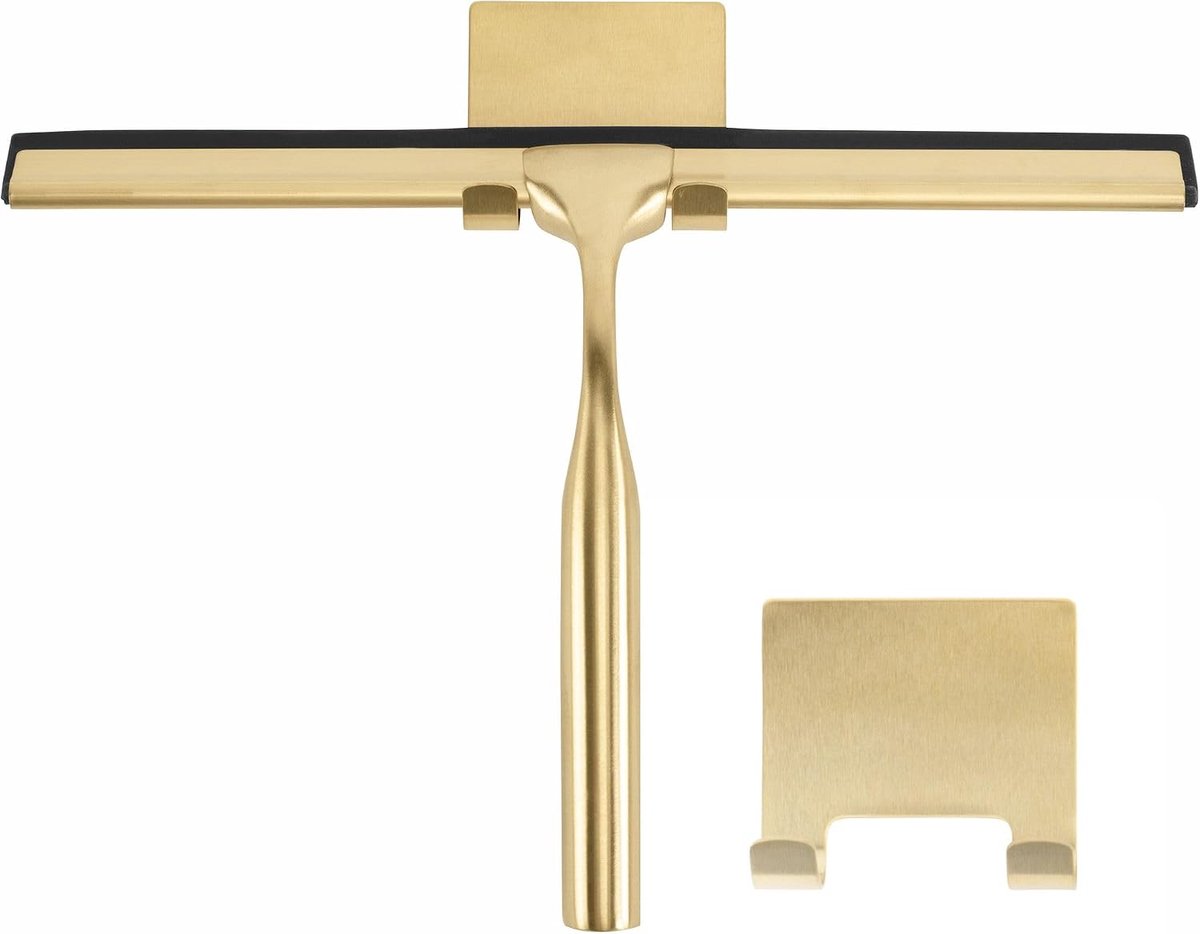 Yz-G04 badkamertrekker goud geborsteld voor spiegels, cabines, douchewanden - 25,8 x 25,8 x 16,5 cm
