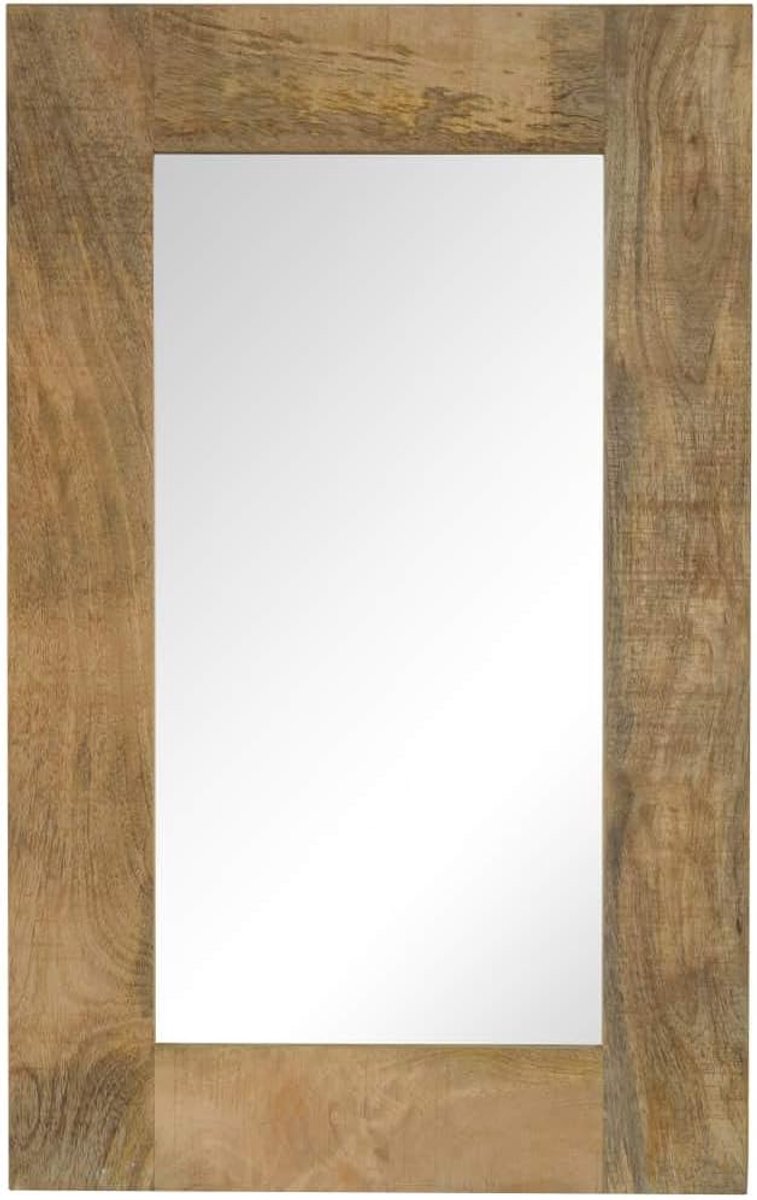 Decoratieve spiegel, wandspiegel, badkamerspiegel, gangspiegel, garderobespiegel, houten spiegel, 50 x 80 cm (l x h)
