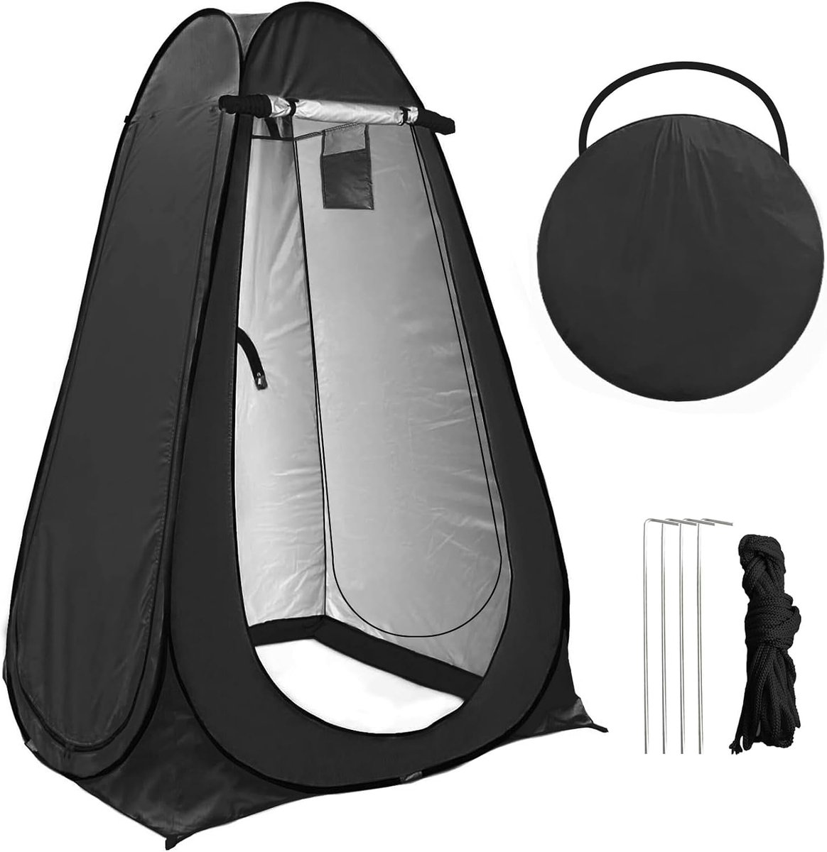 Tent, toilettent, douchetent, mobiele outdoor toilettent, waterdicht polyester, waterdicht en winddicht, uv-bescherming, voor baden, outdoor, camping, met draagtas