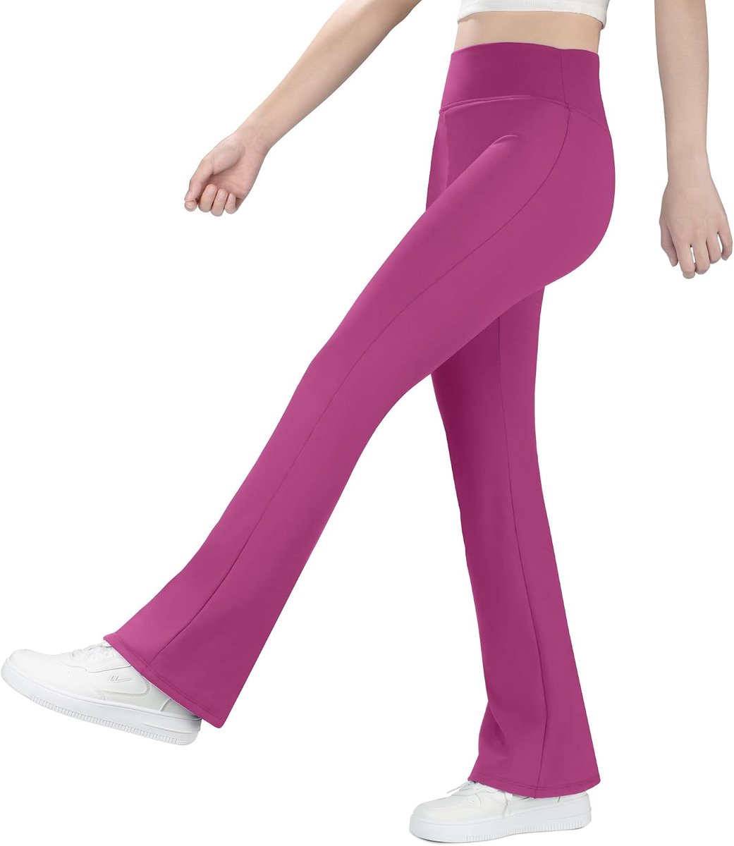 ELEPHANT Meisjes Fleece Gevoerde Flare Leggings, Hoge Taille Atletische Bell Bottom Broek voor Kinderen