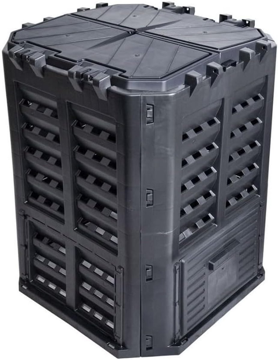 Tuincomposter, 360 l, plantaardig, gazon, humus, keukenafval, 69 x 69 x 84 cm