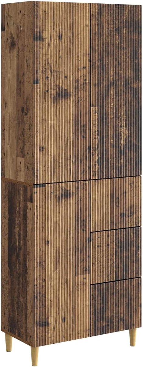 Kastset, 2 stuks. Houtmateriaal met veel opbergruimte, 66 x 34,5 x 90 cm, voor woonkamer en terras