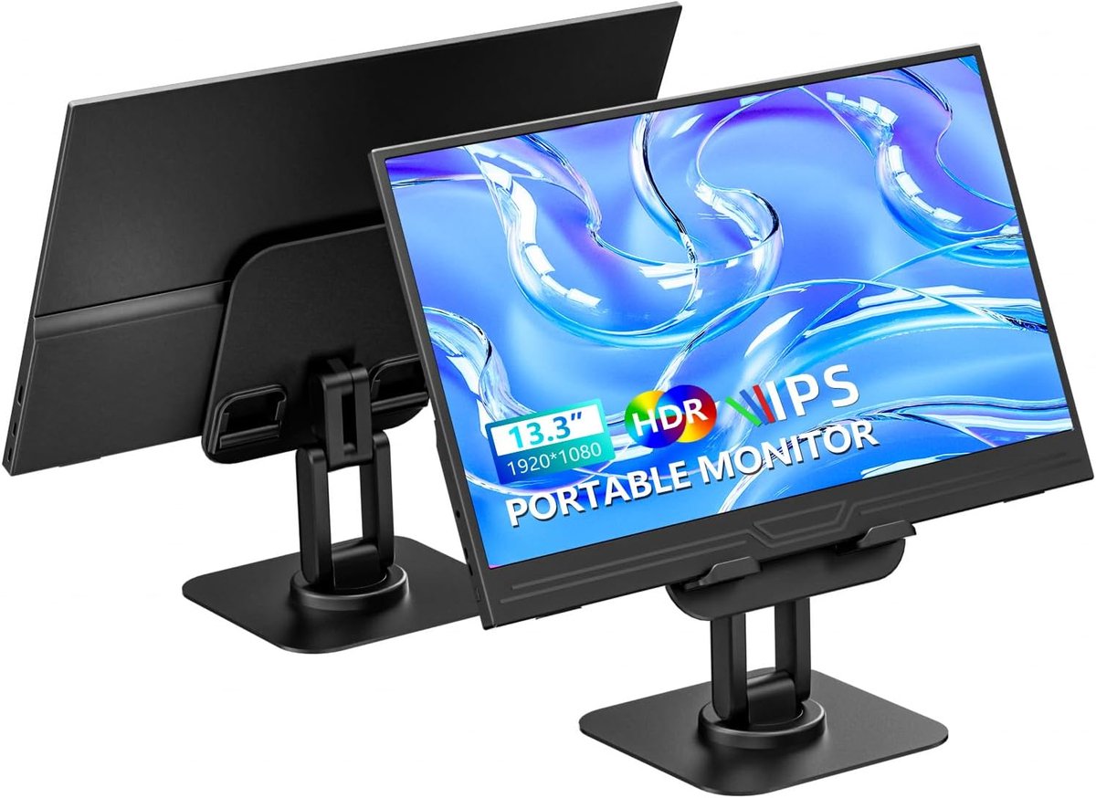Draagbare monitor 13.3", FHD/IPS, met USB-C & HDMI, VESA