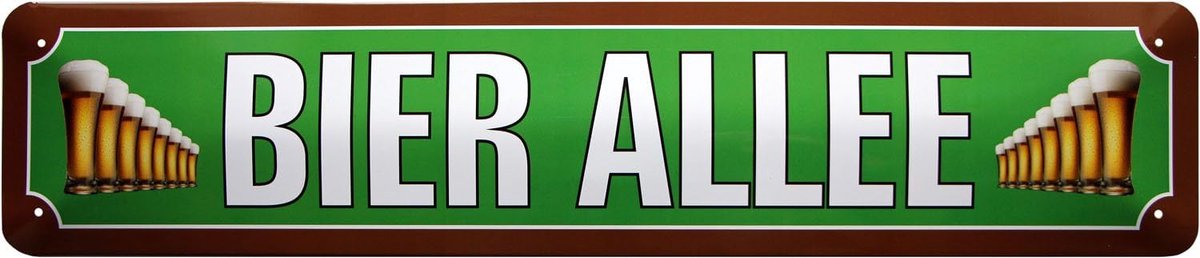 Allee straatbord metalen bord 46 x 10 cm STR38