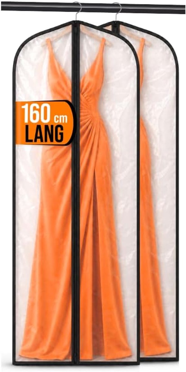 2x Lange Kledinghoes 160cm I Garment Bag I Kledingzak I Pakhoes I Pakzak