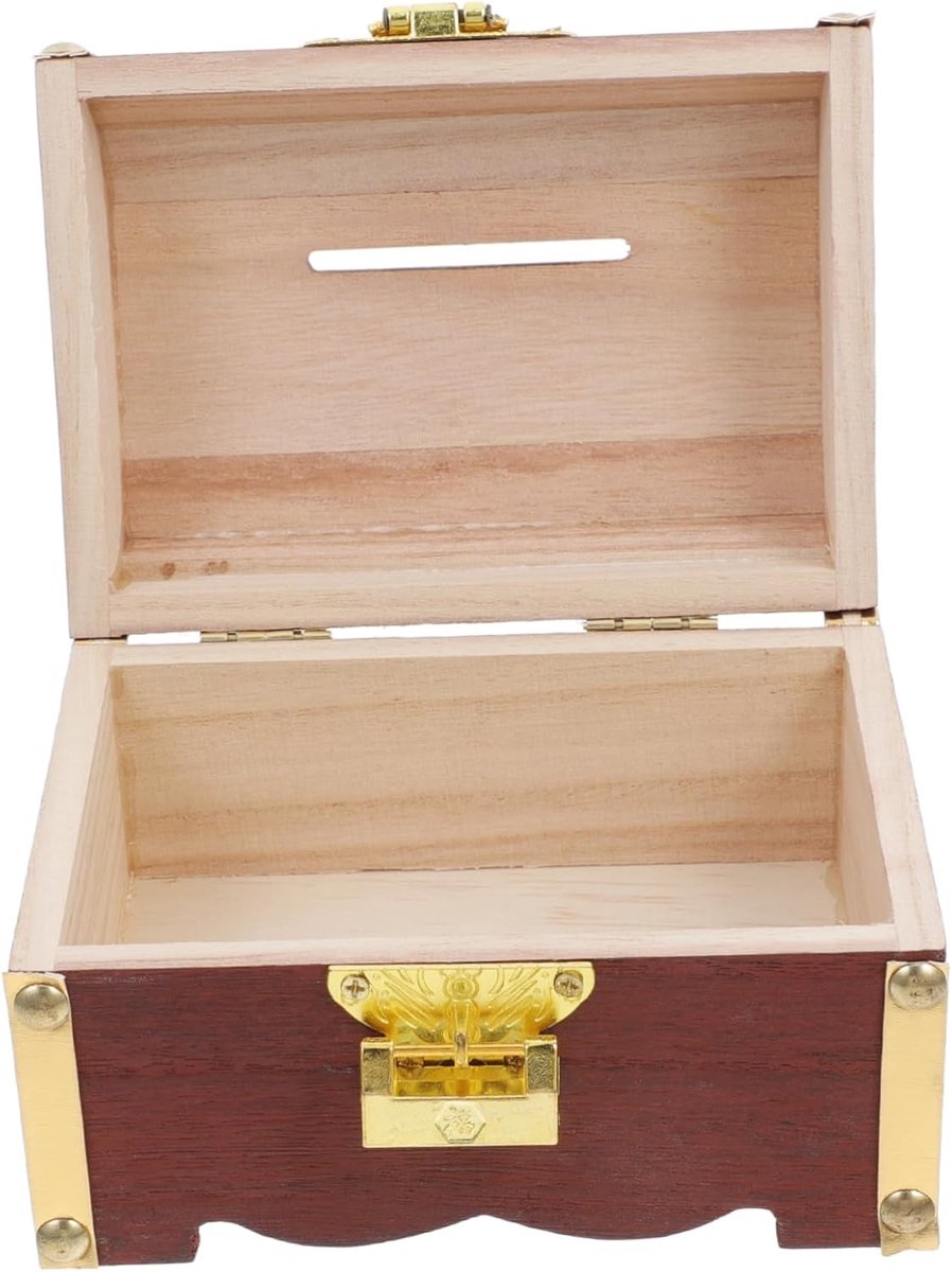 Retro Spaarpot Met Slot Multifunctionele Opslagdoos Decoratieve Muntbank Voor Sieraden Documenten Compacte Afmetingen Vintage Stijl Voor Thuisdecoratie