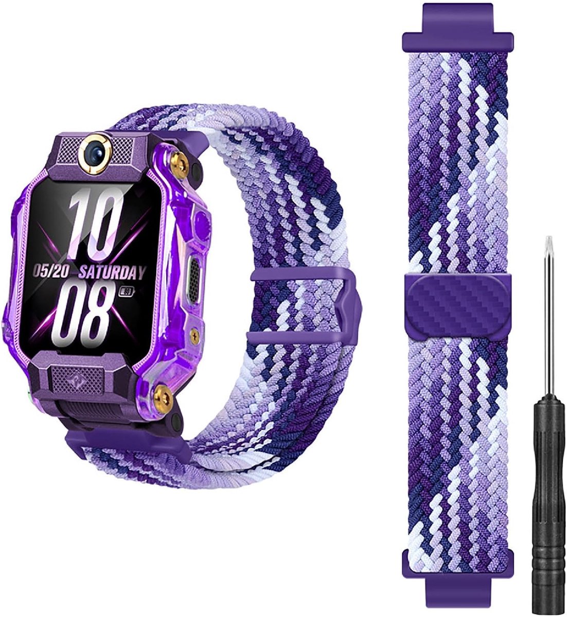 Dailygoods - Band compatibel met imoo Watch Phone Z7/Z6 - Flexibele nylon band - Licht en comfortabel - Duurzaam materiaal - Vervangband - Unisex - Ge