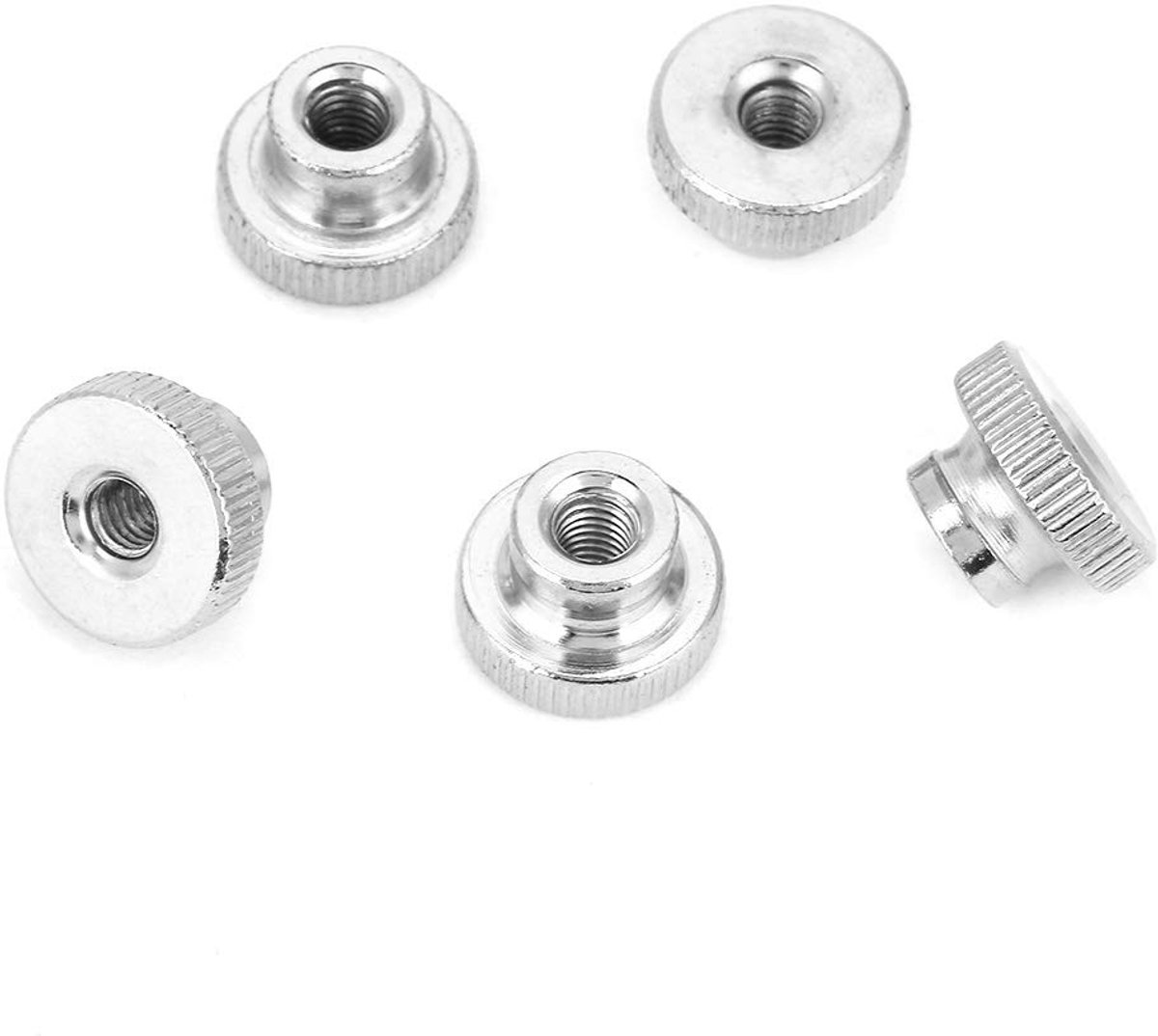 Dailygoods- Duimmoeren Assortimentsset - Gekartelde Duimmoeren M3/M4/M5/M6/M8/M10 - Koolstofstaal - Vernikkeld - Duurzaam - Slijtvast - Moeren
