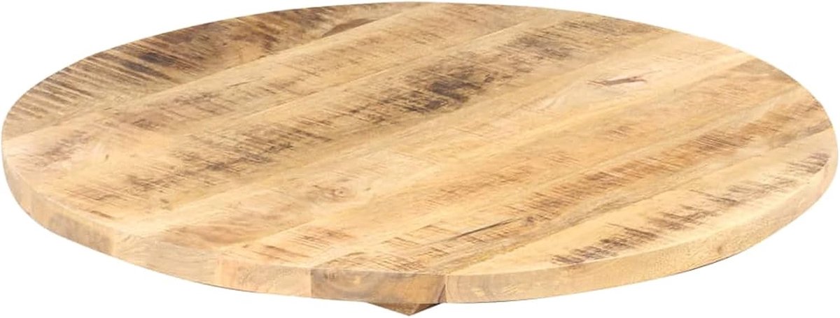 Tafelblad, massief houten plaat, houten plaat, reservetafelblad, houten plaat voor eettafel, eetkamertafel, massief hout, mango, rond, 25-27 mm, 60 cm